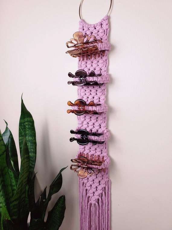 Macrame Hair Clip Holder PDF Pattern Intermediate Level / Hanging