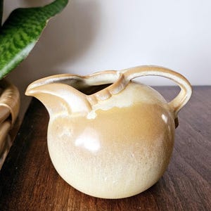 Vintage Mocha/Sand Frankoma Mini Pitcher