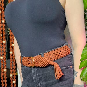 Handmade Adjustable Macrame Belt - Multiple Color Options and Sizes