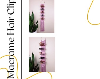 Macrame Hair Clip Holder Digital PDF Pattern - Intermediate Level / NO Knot Guide