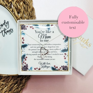 Personalisiertes Weihnachtsgeschenk für Bonus Mum | Du bist wie eine Mutter für mich Geschenk | Stiefmutter Weihnachten Geschenkidee | Einzigartiges personalisiertes Gedicht