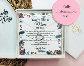 Personalised Christmas Gift for Bonus Mum | You're Like a Mum to Me Gift | Stepmum Christmas Gift Idea | Unique Personalised Poem