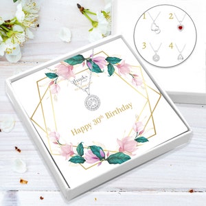 30th birthday gift sterling silver necklace | Gift for her 30th | Personalised 30th gift idea for best friend | 925 sterling silver necklace