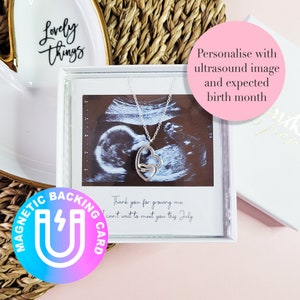 Ultrasound magnetic photo Mother&#39;s Day gift for mum to be | Expecting mum jewellery gift | Personalised unique keepsake gift mummy to be