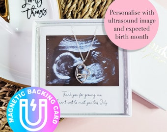 Ultrasound magnetic photo Mother's Day gift for mum to be | Expecting mum jewellery gift | Personalised unique keepsake gift mummy to be
