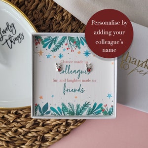 Secret Santa Gift for Work Colleague | Secret Santa Gift for Her | Personalised Message Christmas Gift for Women | Sterling Silver Jewellery