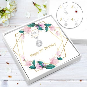 21st birthday gift sterling silver necklace | Gift for her 21st | Personalised 21st gift idea for best friend | 925 sterling silver necklace