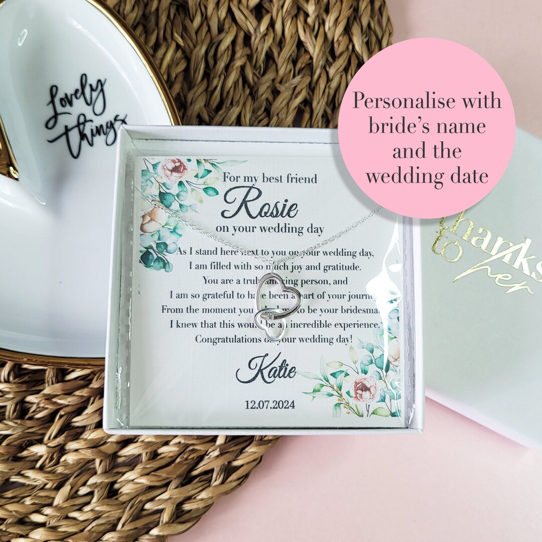 Wedding Gift for Bride From Best Friend Bride to Be Jewellery Gift