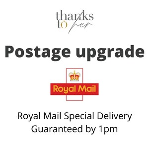 Actualización de franqueo / Entrega especial de Royal Mail garantizada antes de la 1 pm en el Reino Unido