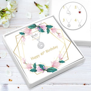40th birthday gift sterling silver necklace | Gift for her 40th | Personalised 40th gift idea for best friend | 925 sterling silver necklace