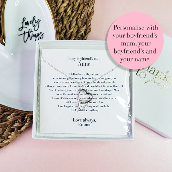 Personalised jewellery gift for boyfriend's mum | Unique gift for future Mother-in-law |  Mother's day gift for partner's mother