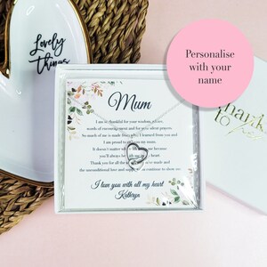 Regalo personalizzato per la festa della mamma per la mamma/regalo di apprezzamento per la mamma/regalo per la festa della mamma da parte della figlia/gioielli in argento sterling