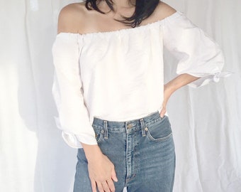 Off Shoulder Puff Sleeve Top Sewing Pattern Women PDF Sewing Pattern Off Shoulder Top Sewing Pattern Blouse Sewing Pattern PDF