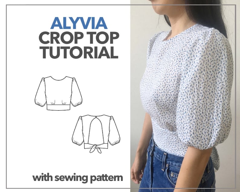 Womens puff sleeve top | Alyvia top | PDF sewing pattern