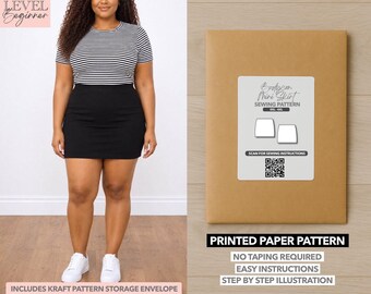 Naaipatroon voor een nauwsluitende minirok met print in grote maten (0XL–4XL) – Papieren patroon