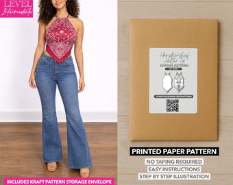 Handkerchief Halter Top Printed Sewing Pattern – Paper Pattern (XS–XXXL)