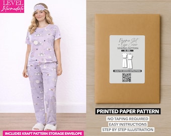 Ensemble de pyjama imprimé - Patron en papier (XS-XXXL)
