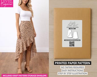 Ruffle Midi Skirt Printed Sewing Pattern – Paper Pattern (XS–XXXL)