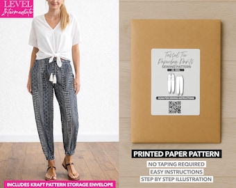 Cartamodello per pantaloni a sacchetto con nappine – Taglie XS–XXXL