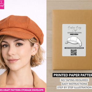Baker Boy Cap gedruckt, Schnittmuster - Papiermuster (drei Größen)