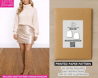 Mini Slip Skirt Printed Sewing Pattern – Paper Pattern (XS–XXXL)