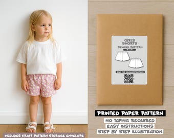 Cartamodello per pantaloncini da bambina con stampa (4-7 anni)