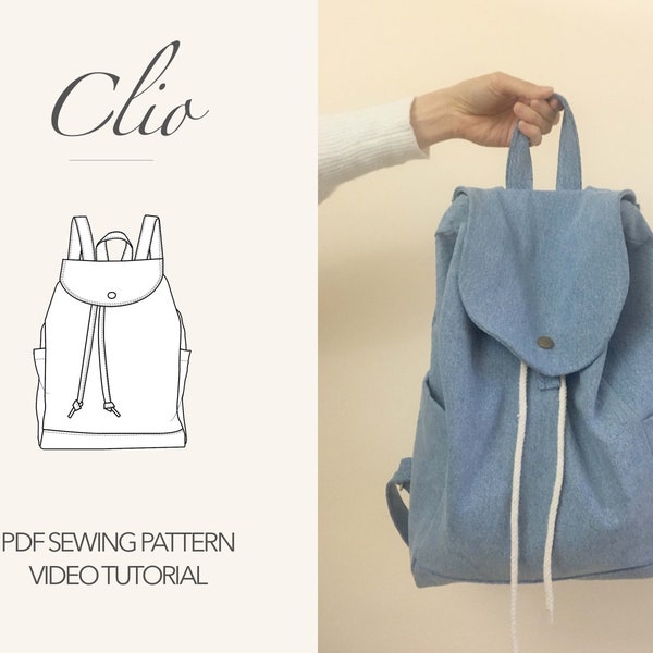 Backpack Sewing Pattern Bag PDF Pattern Denim Backpack Pattern Bag Sewing Pattern Easy Sewing Pattern Backpack PDF