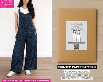 Tie Shoulder Jumpsuit Printed Sewing Pattern – Paper Pattern (XS–XXXL)