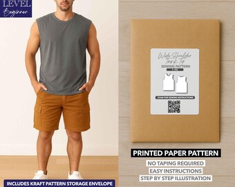 Schnittmuster für Herren Tank Top mit breiten Schultern - Schnittmuster (S–XXL)