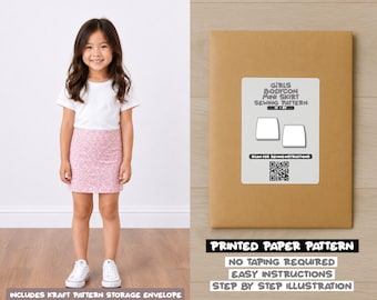 Naaipatroon voor een nauwsluitend minirokje met print voor meisjes (1-8 jaar) – Papieren patroon