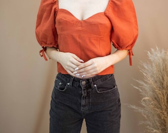 Bustier Top Sewing Pattern Women Top Pattern Puff Sleeve Top Pattern Corset Top Sewing Pattern Crop Top Pattern PDF Top Sewing Pattern