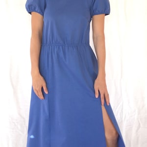Midi Dress Sewing Pattern Backless Dress Pattern Open Back Dress Sewing Pattern Puff Sleeve Dress Pattern Women Dress PDF Pattern for Dress