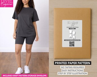 Ensemble t-shirt et short de motard Patron de couture imprimé - Patron en papier (XS-XXXL)