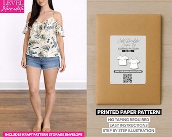 Cold Shoulder Cami Top Printed Sewing Pattern – Paper Pattern (XS–XXXL)