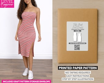 Tube Midi Knit Dress Printed Sewing Pattern – Paper Pattern (XS–XXXL)