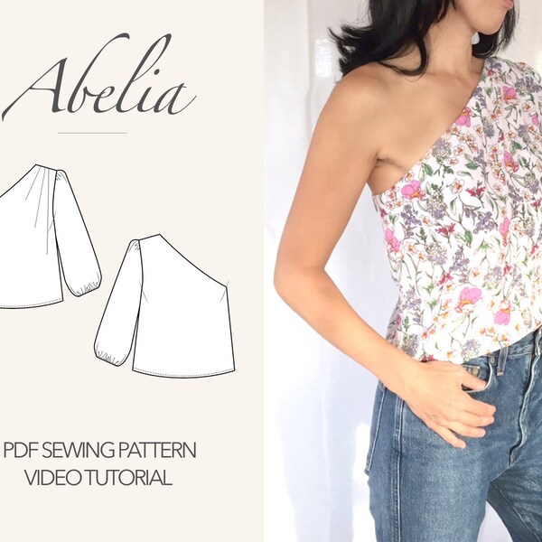 One Shoulder Top Etsy