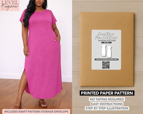 plus size knit dress pattern Maxi Sewing simple knit dress pattern free