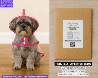 Dog Hooded Raincoat Printed Sewing Pattern – Paper Pattern (XS–XXL)