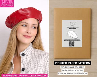 Beret Hat Printed Sewing Pattern – Paper Pattern (Three Sizes)