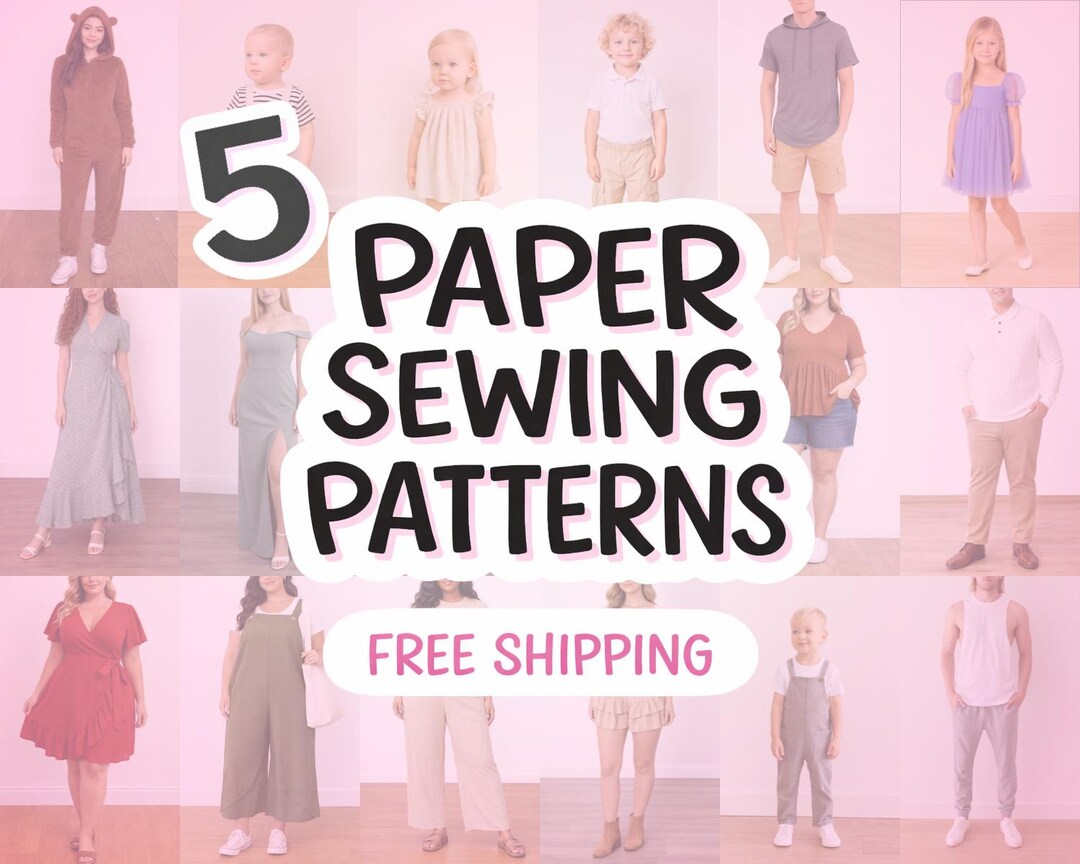 Build Your Own Bundle of 5 Printed Patterns - Paper Sewing Pattern - Etsy