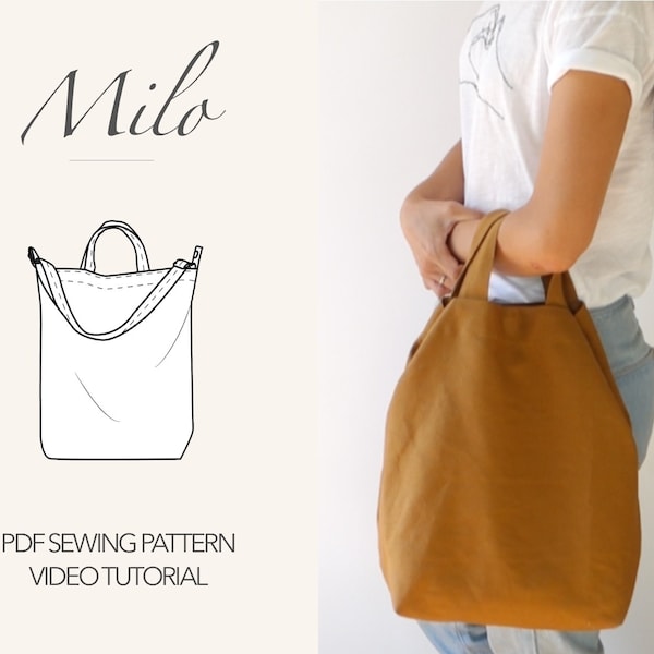 Tote Bag Sewing Pattern Handbag Pattern Bag PDF Pattern Beginner Sewing Pattern Cute Bag Pattern