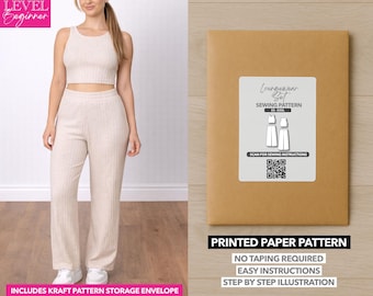 Ensemble débardeur et pantalon large - Patrons en papier (XS-XXXL)