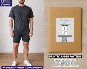 Set di cartamodelli per t-shirt da uomo e pantaloncini da ciclista – Cartamodello (taglie S–XXL)