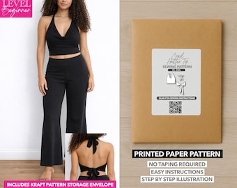 Cowl Halter Top Printed Sewing Pattern – Paper Pattern (XS–XXXL)