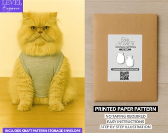 Cartamodello per top in maglia Easy Cat con stampa – Taglie dalla XS alla 3XL