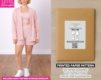 Ensemble cardigan et short caraco Patrons de couture imprimés – Patrons en papier (XS–XXXL)