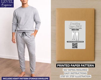 Cartamodello per pantaloni jogger con coulisse – Cartamodello stampato (taglie S–XXL)