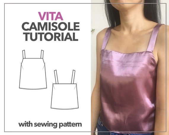 Square neck silk cami Clearance