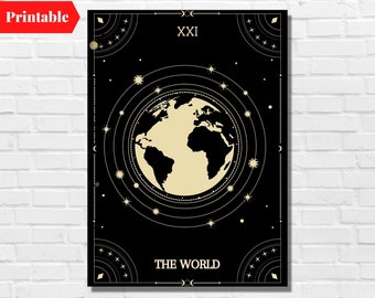 The World Tarot | The World Tarot Card | The World Tarot Print | The World Tarot Poster |Tarot Art Print | Tarot art | Tarot wall art