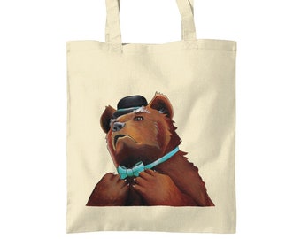 Bear Tote Bag – Quirky Gift – Canvas Shopping Bag